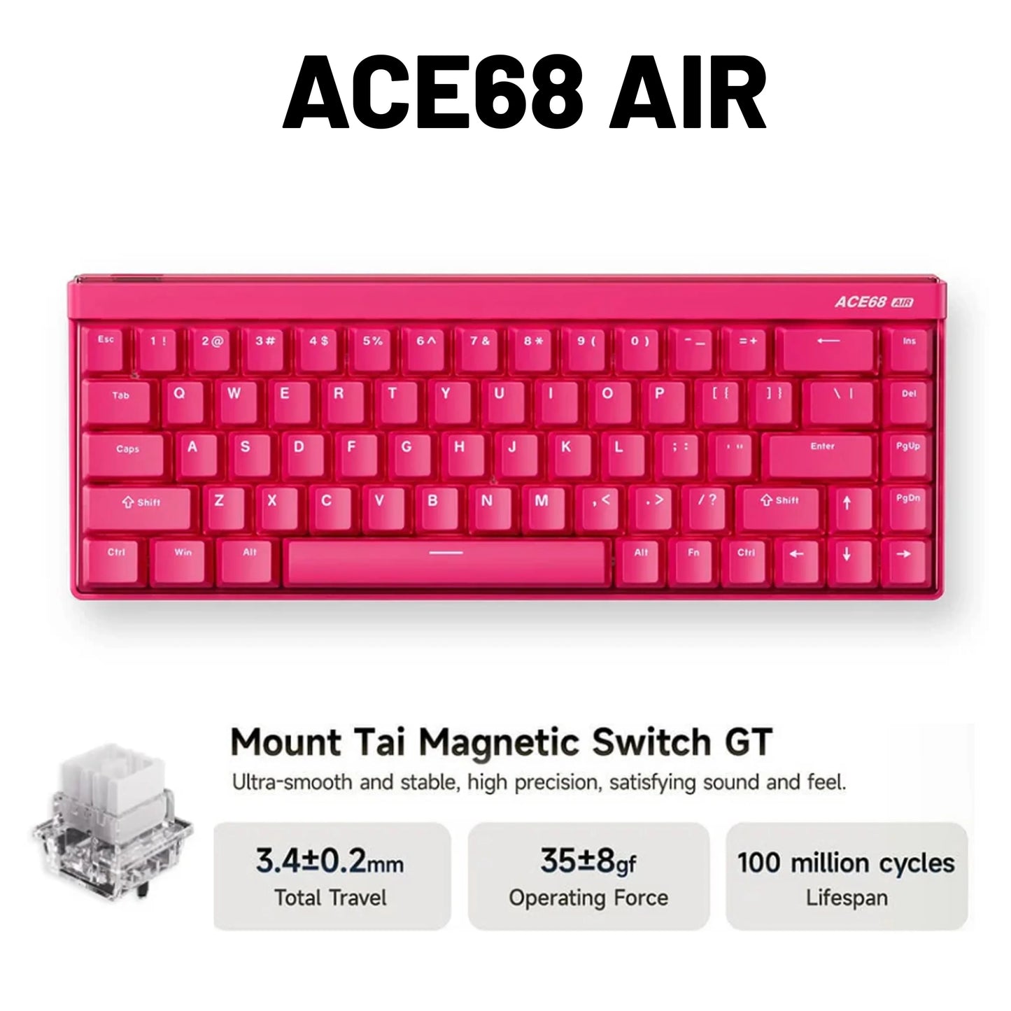 MCHOSE Ace68Air Gaming Keyboard | 0.08ms Latency