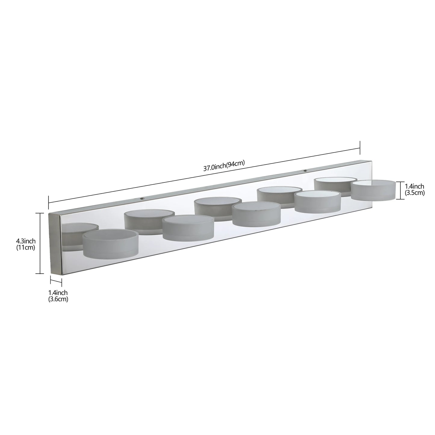 ARLGSITE Modern silver/black LED dressing area lighting