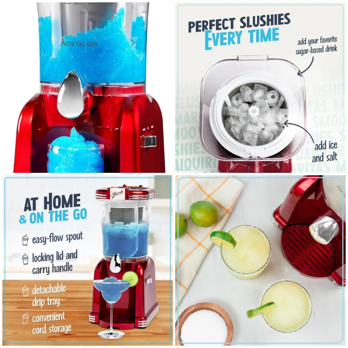 NOSTALGIA Frozen Drink Maker and Margarita Machine for Home