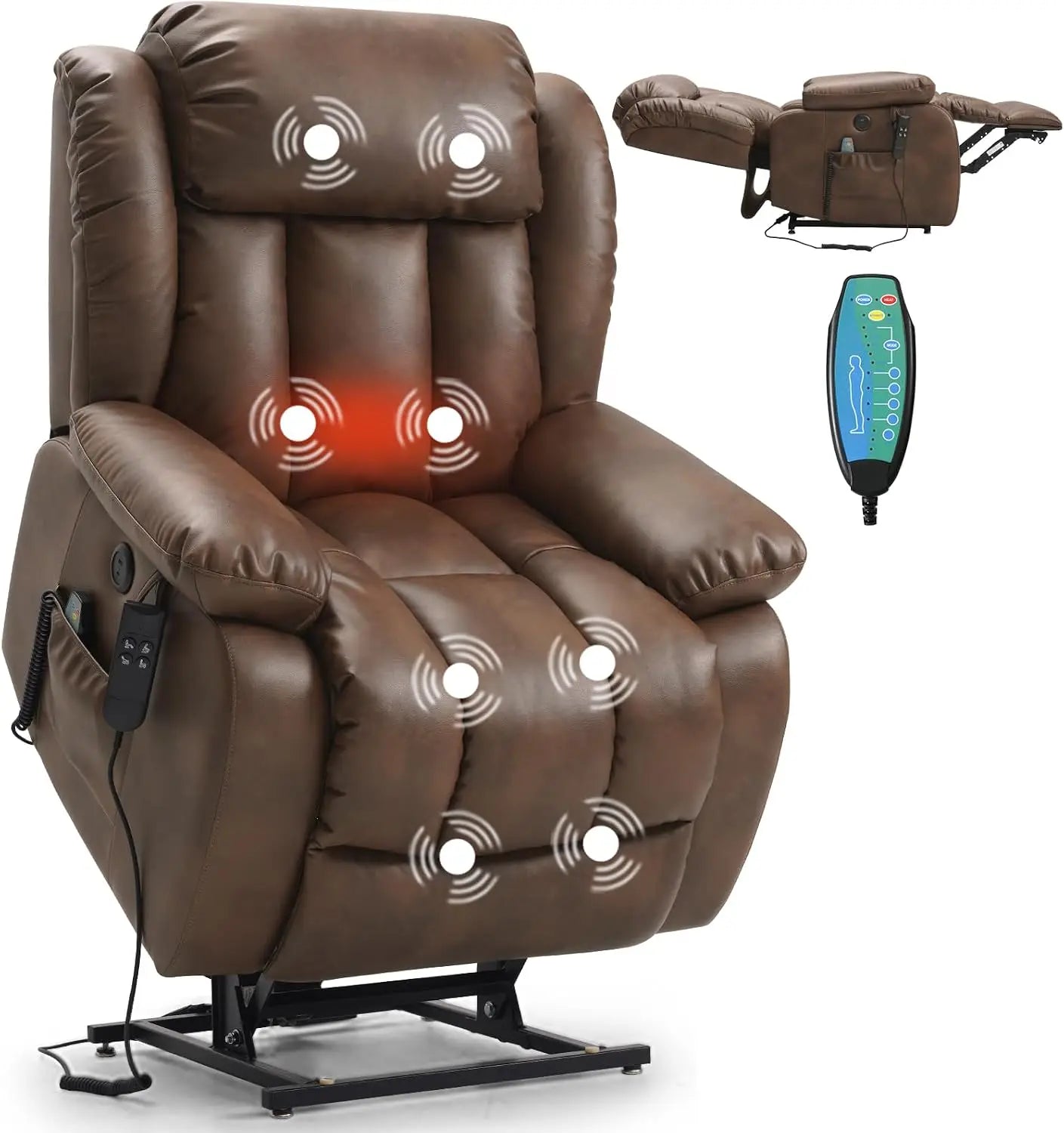 PARKOL Power Lift Recliner Chair for Seniors, Breathable Leather