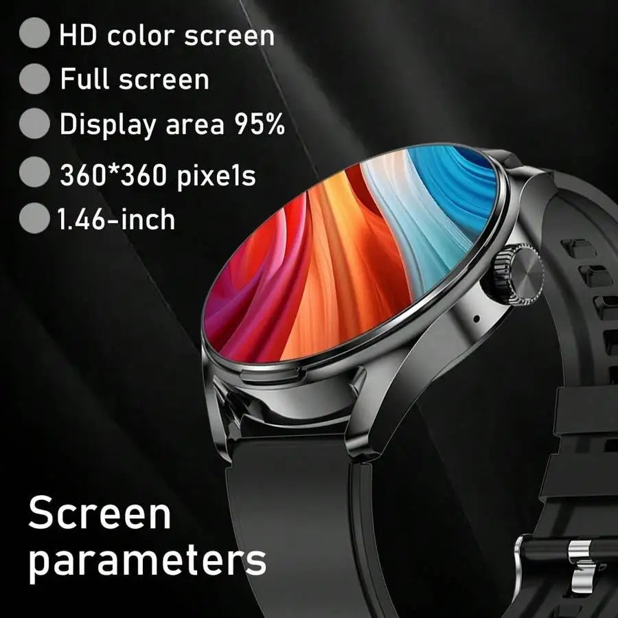 Smartwatch With Earbuds, 1.46-Inch Full Touch Screen, Wireless Voice Calling