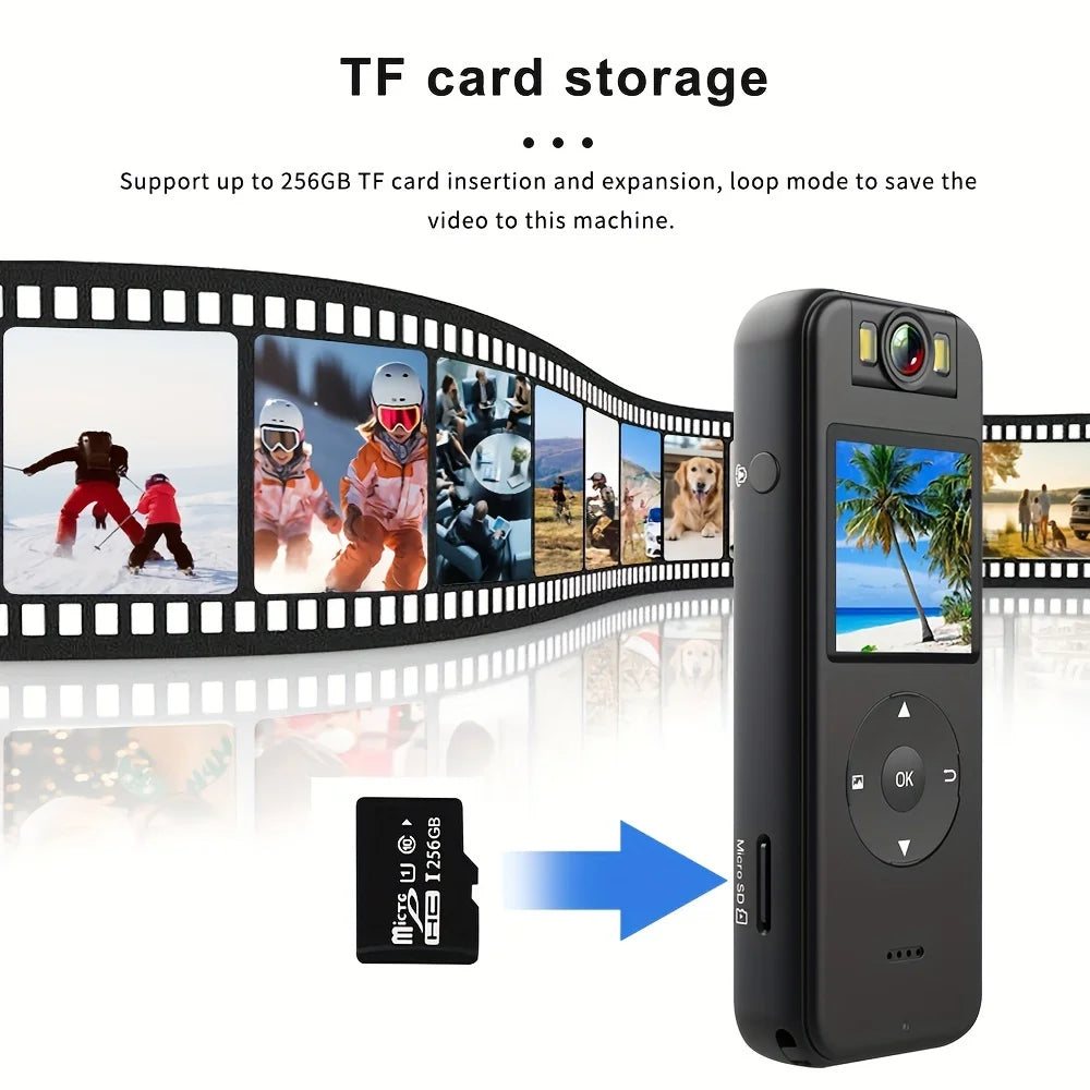 TFFRDN 1pc Ultra HD 4K Home Camera, Wireless Wi-Fi Hotspot with screen law enforcement recorder, Motorcycle riding recorder, outdoor min