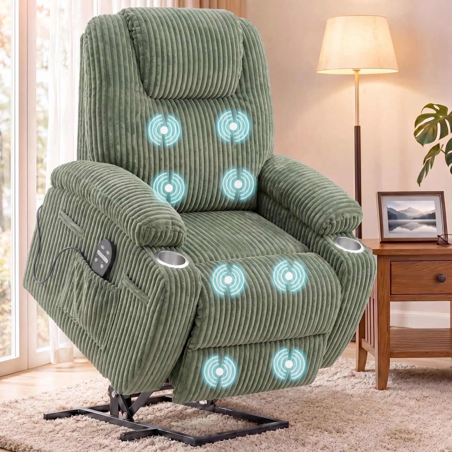 Flamaker Power Lift Chair Massage Recliner Chairs for Seniors