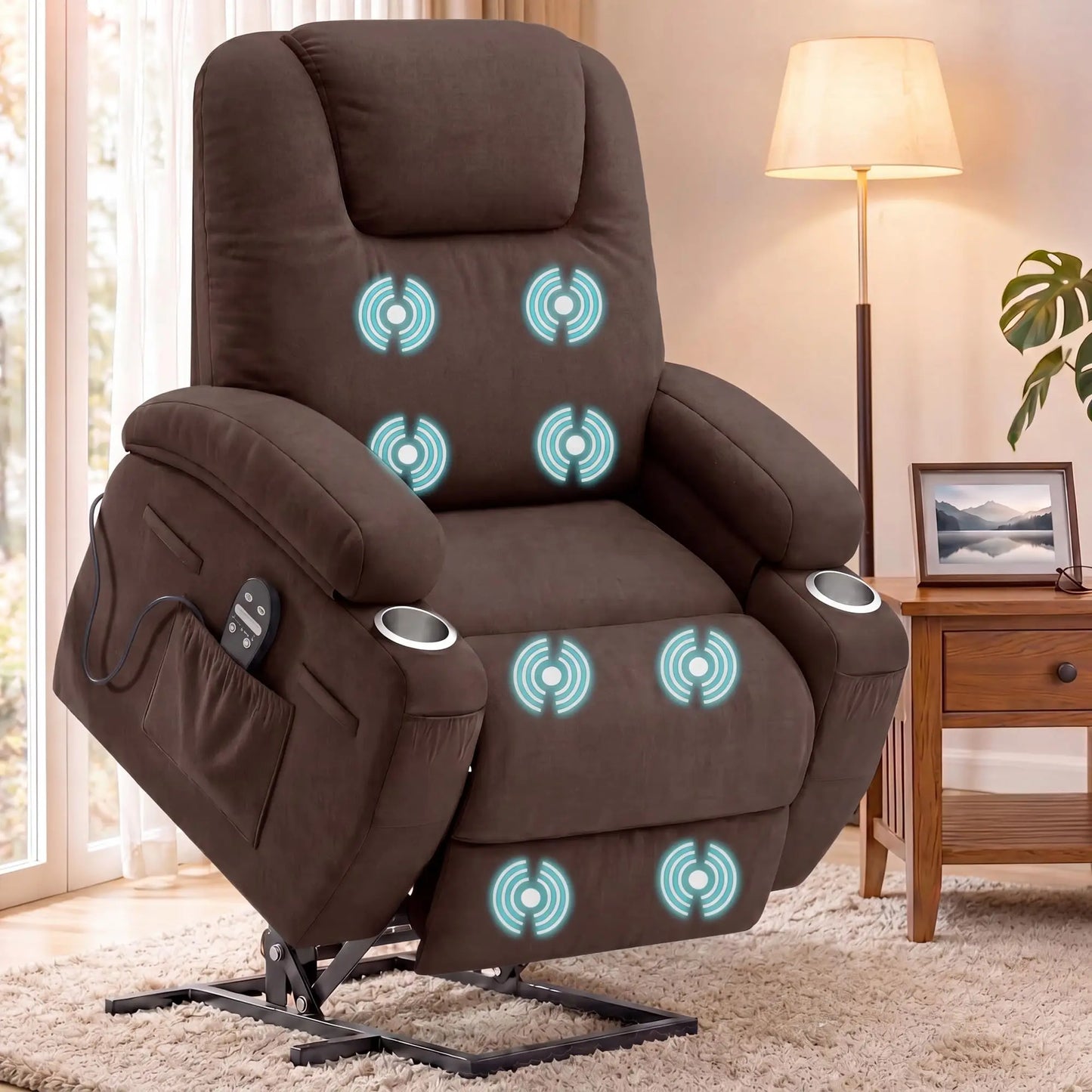 Flamaker Power Lift Chair Massage Recliner Chairs for Seniors