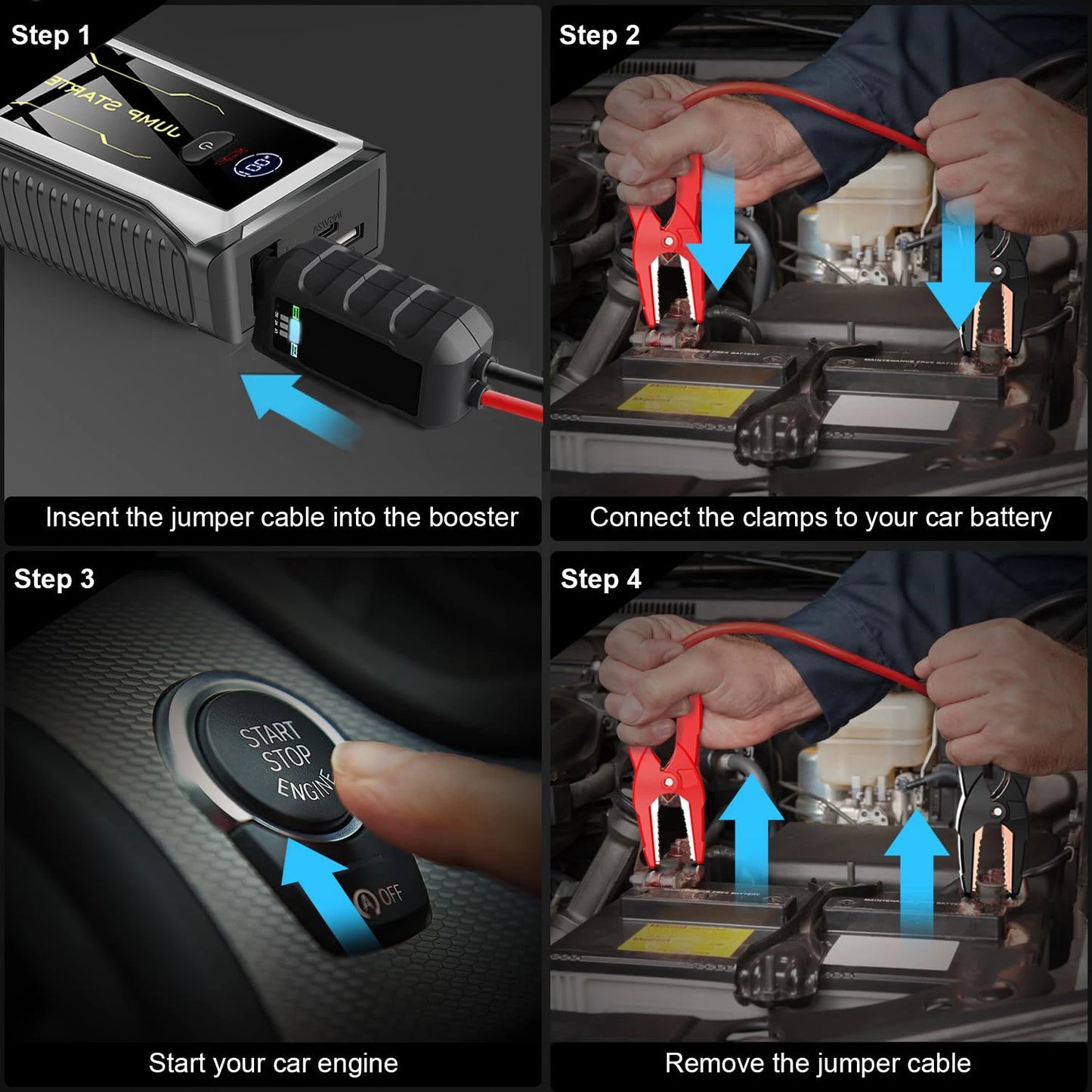 Car Jump Starter 7000A, Jump Starter Battery Pack