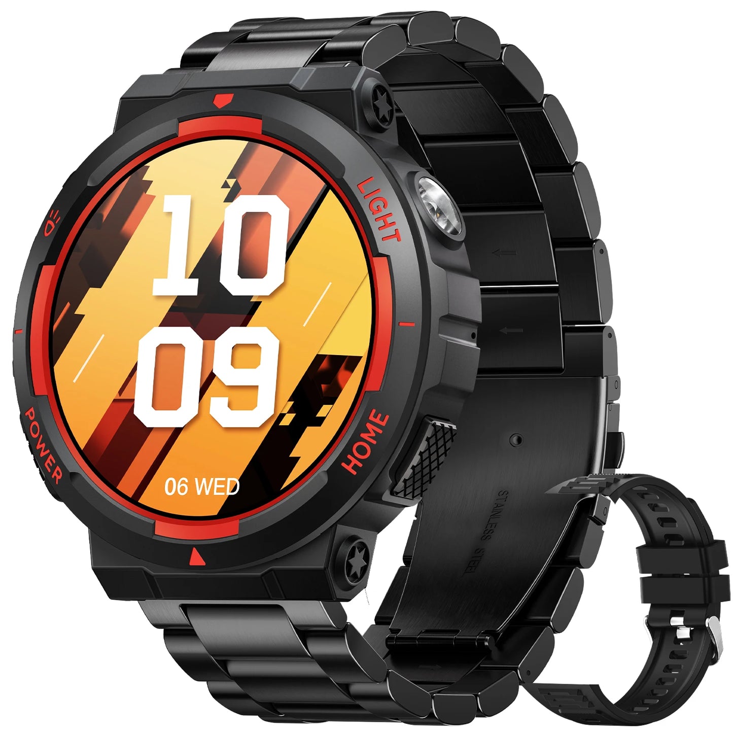 EIGIIS Smart Watches for Men with LED Flashlight
