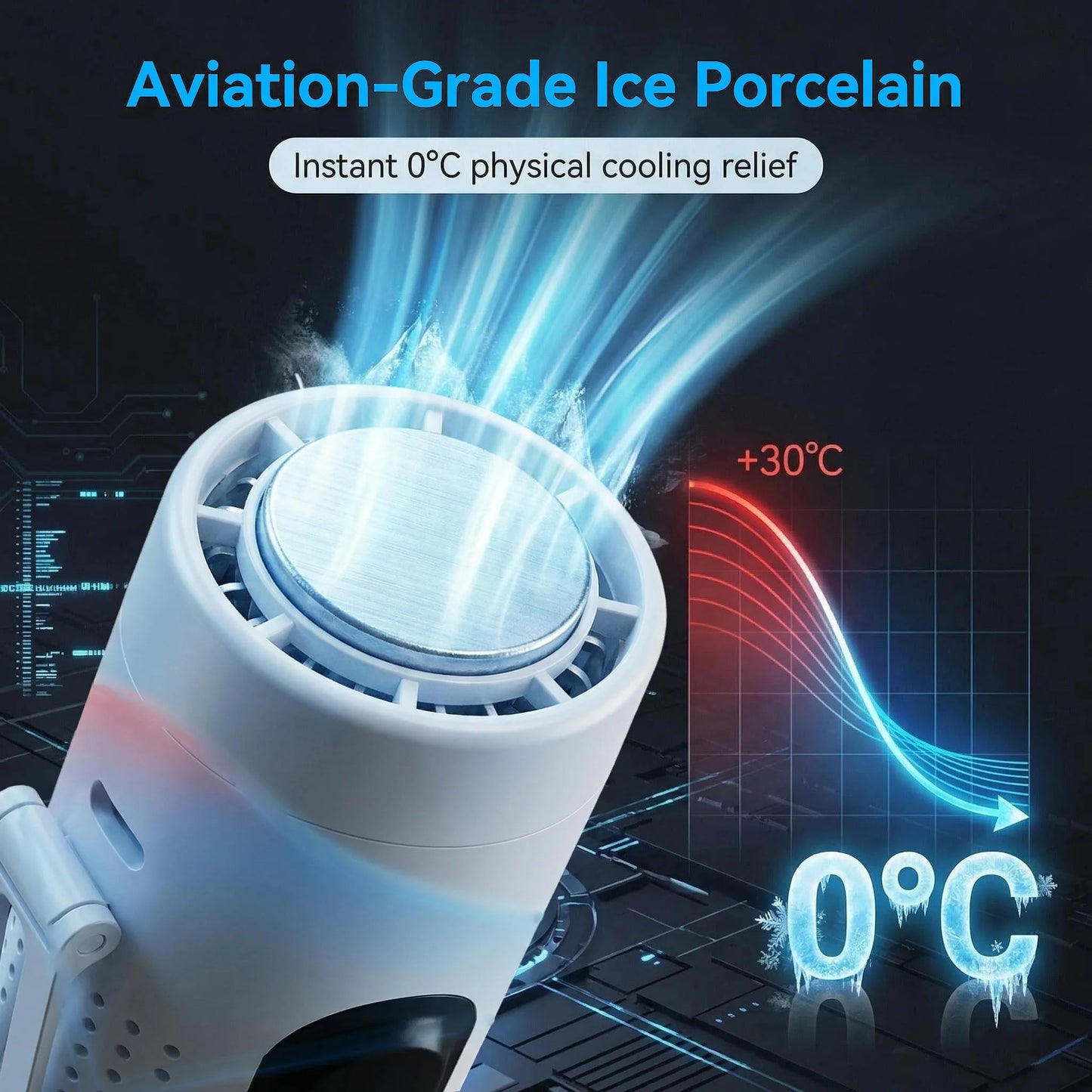 Portable Handheld Fan with Ice Cooling Plate