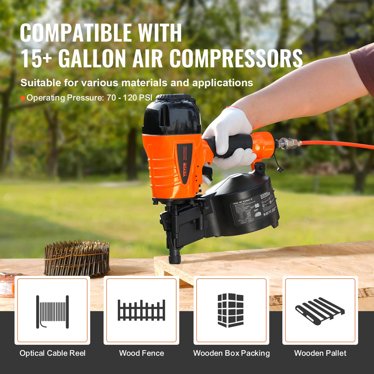 SucceBuy Coil Siding Nailer, Nail Gun
