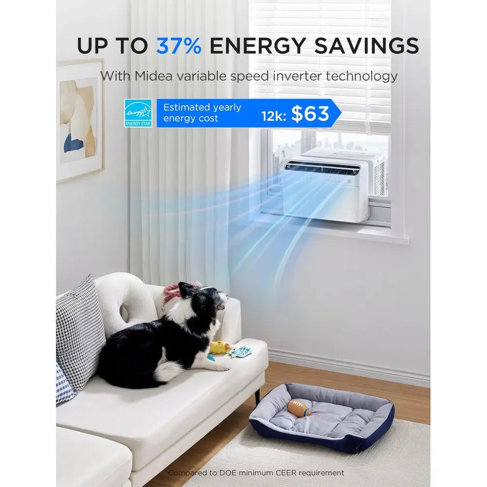 12,000 BTU U Shaped Smart Inverter Window Air Conditioner