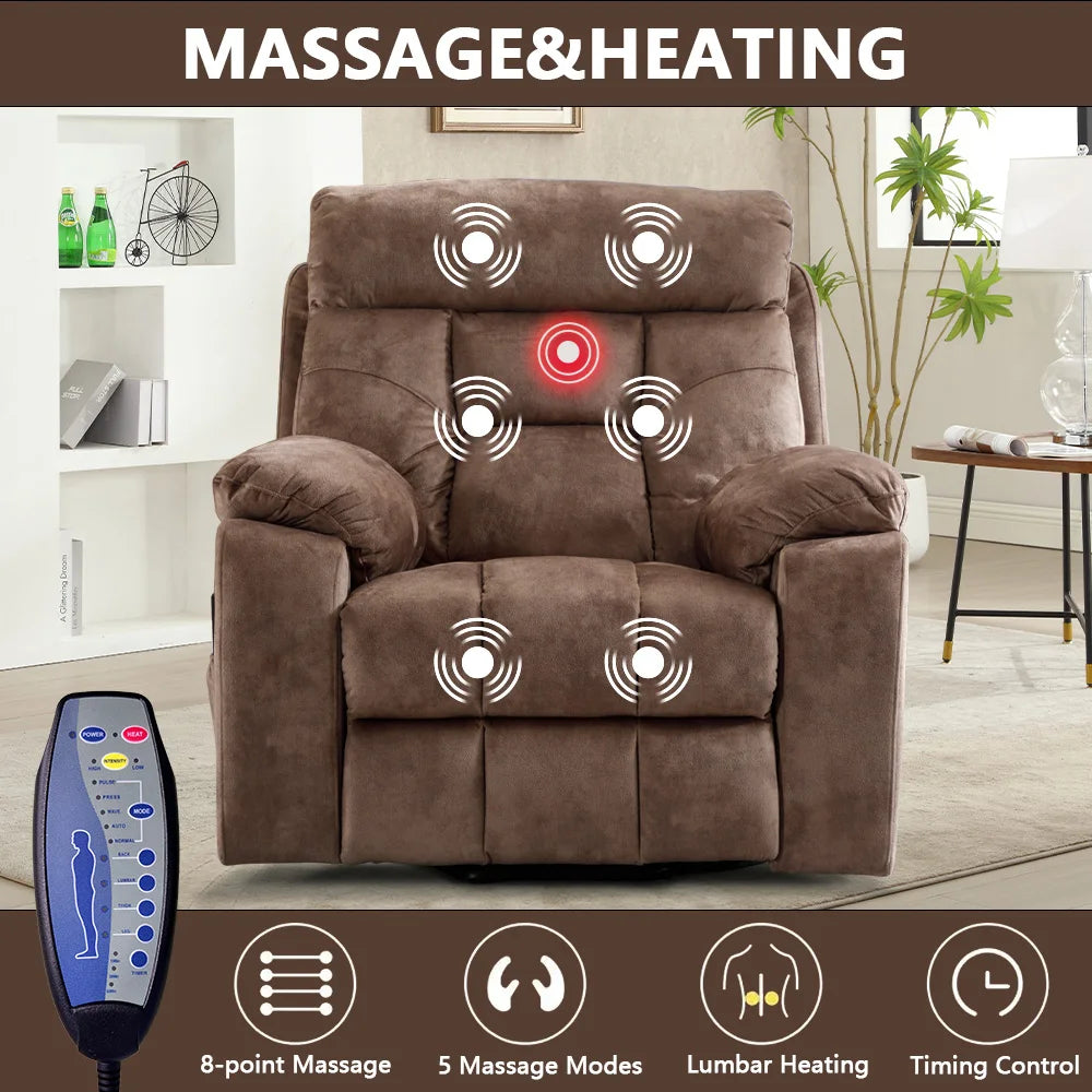 Power Lift Recliner Chair with Massage and Heat