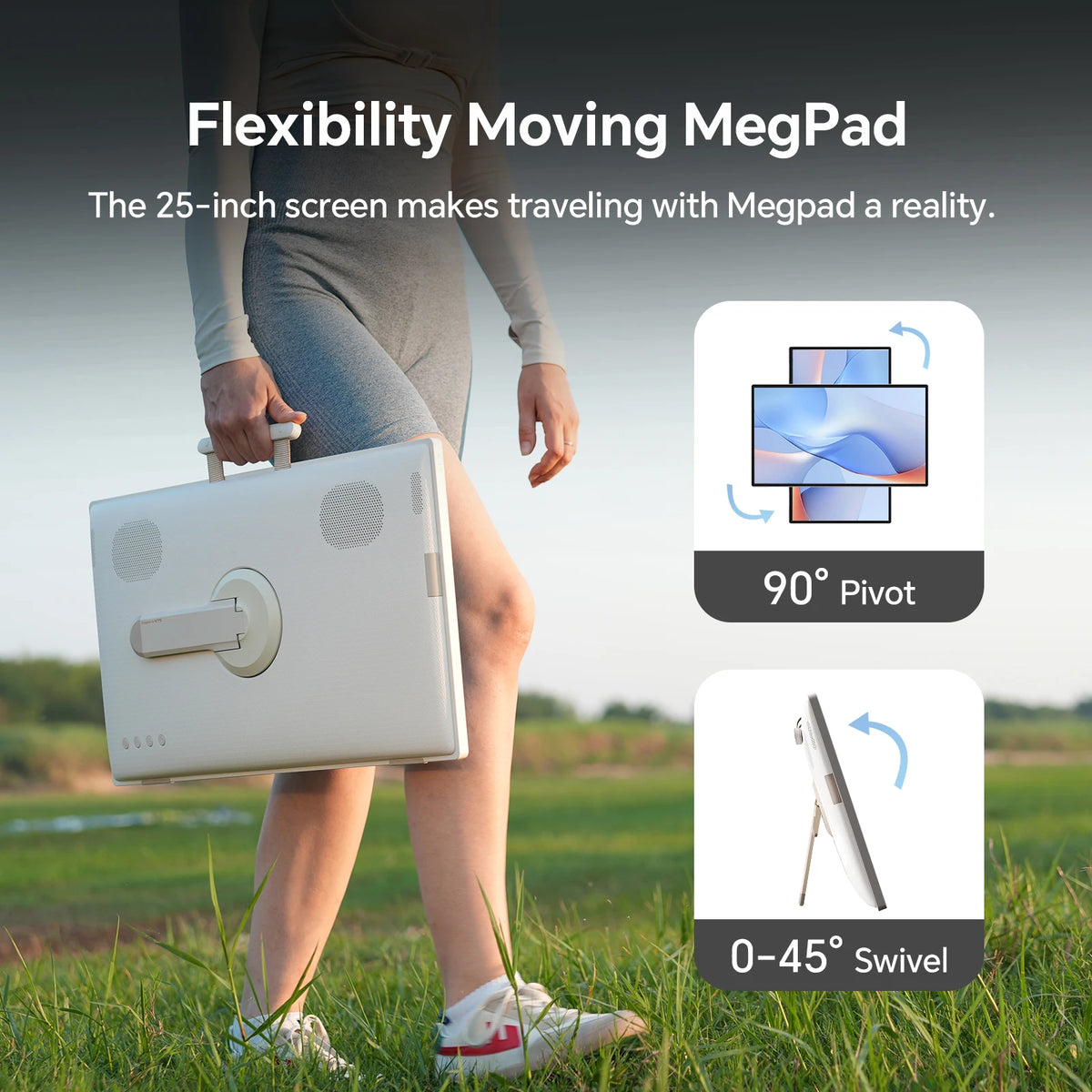 KTC 25" MegPad Portable TV Touchscreen Monitor 1080p