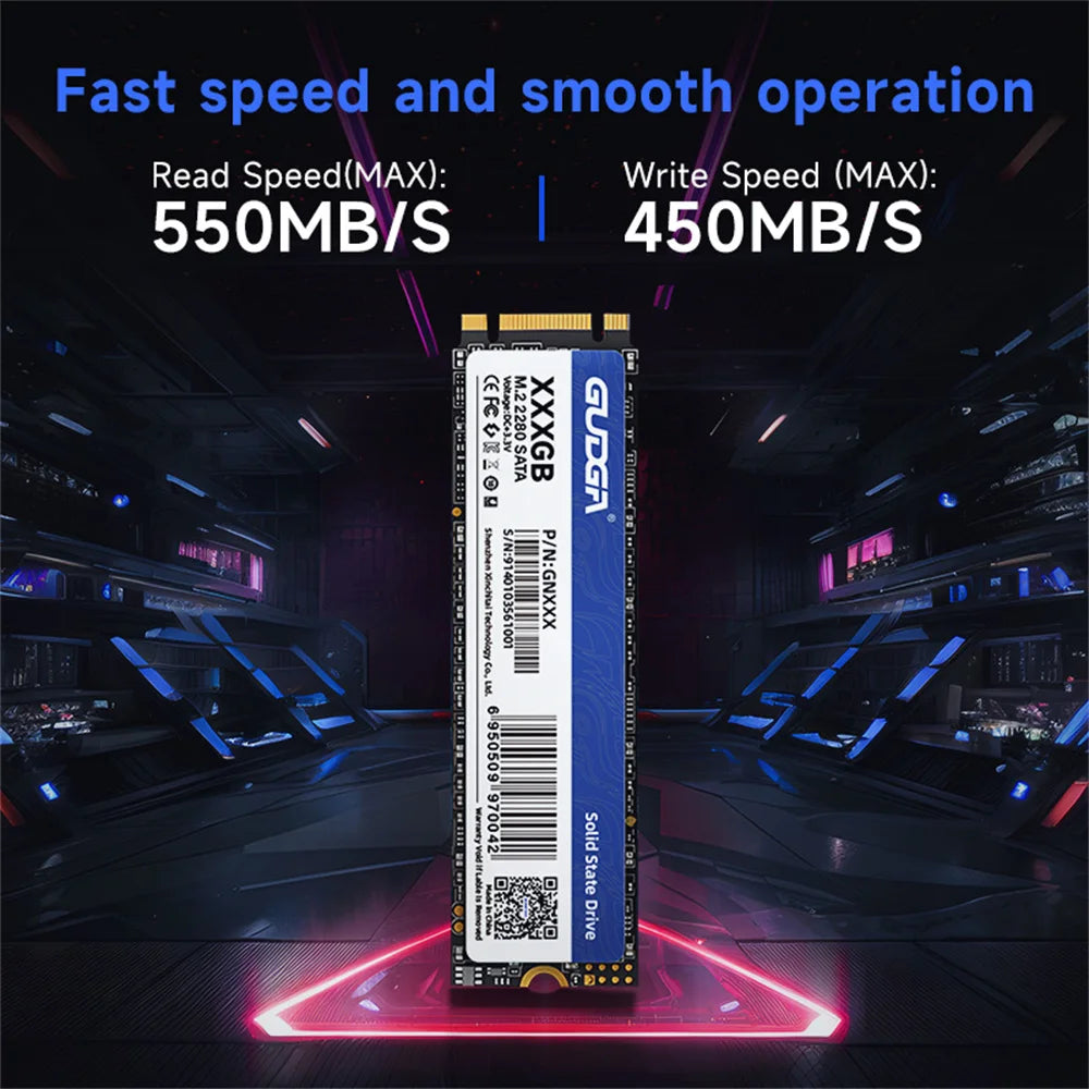 GUDGA M2 NGFF SSD SATA 128GB 256GB 512GB 1TB