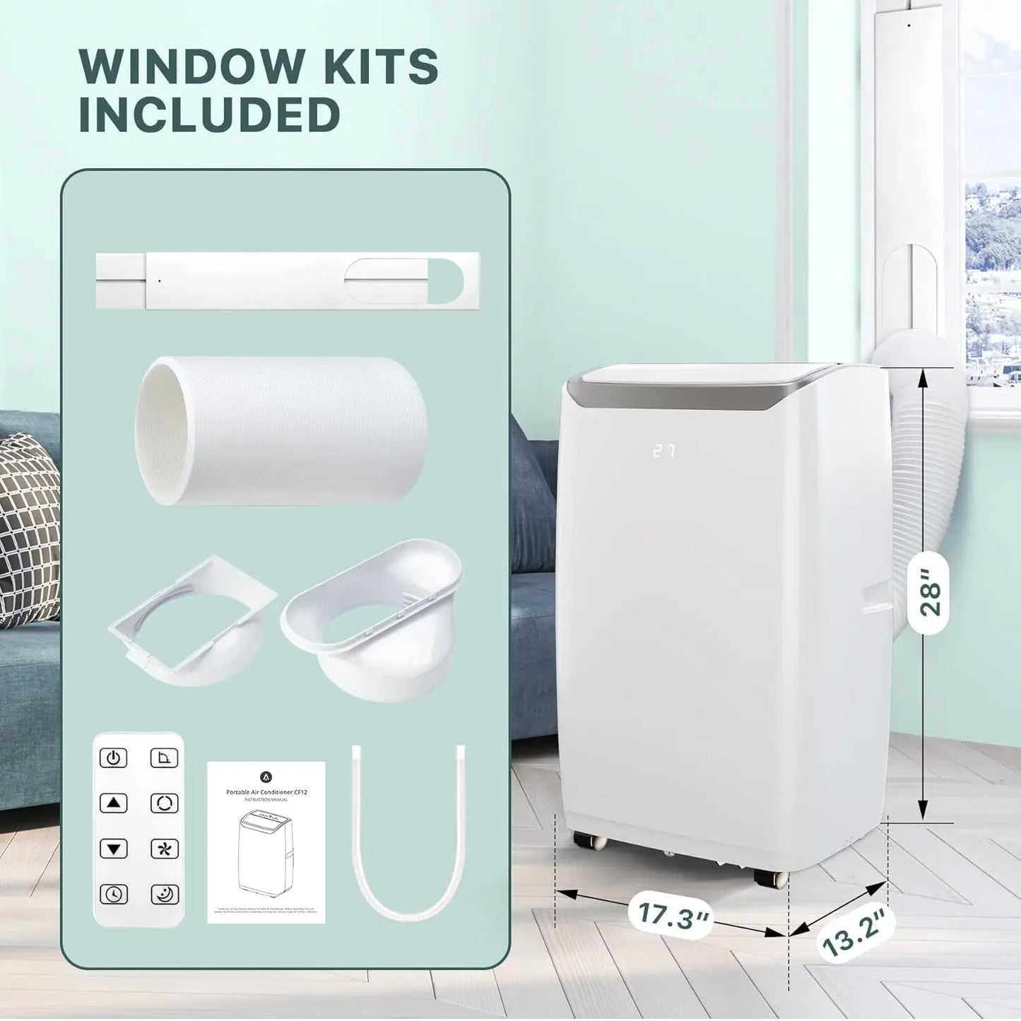 14,000 BTU Portable Air Conditioners Cools up to 750 Sq.Ft