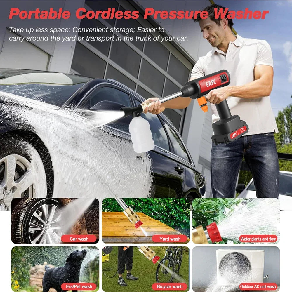 EAFC Cordless 60Bar Electric High Pressure Car Wash Gun