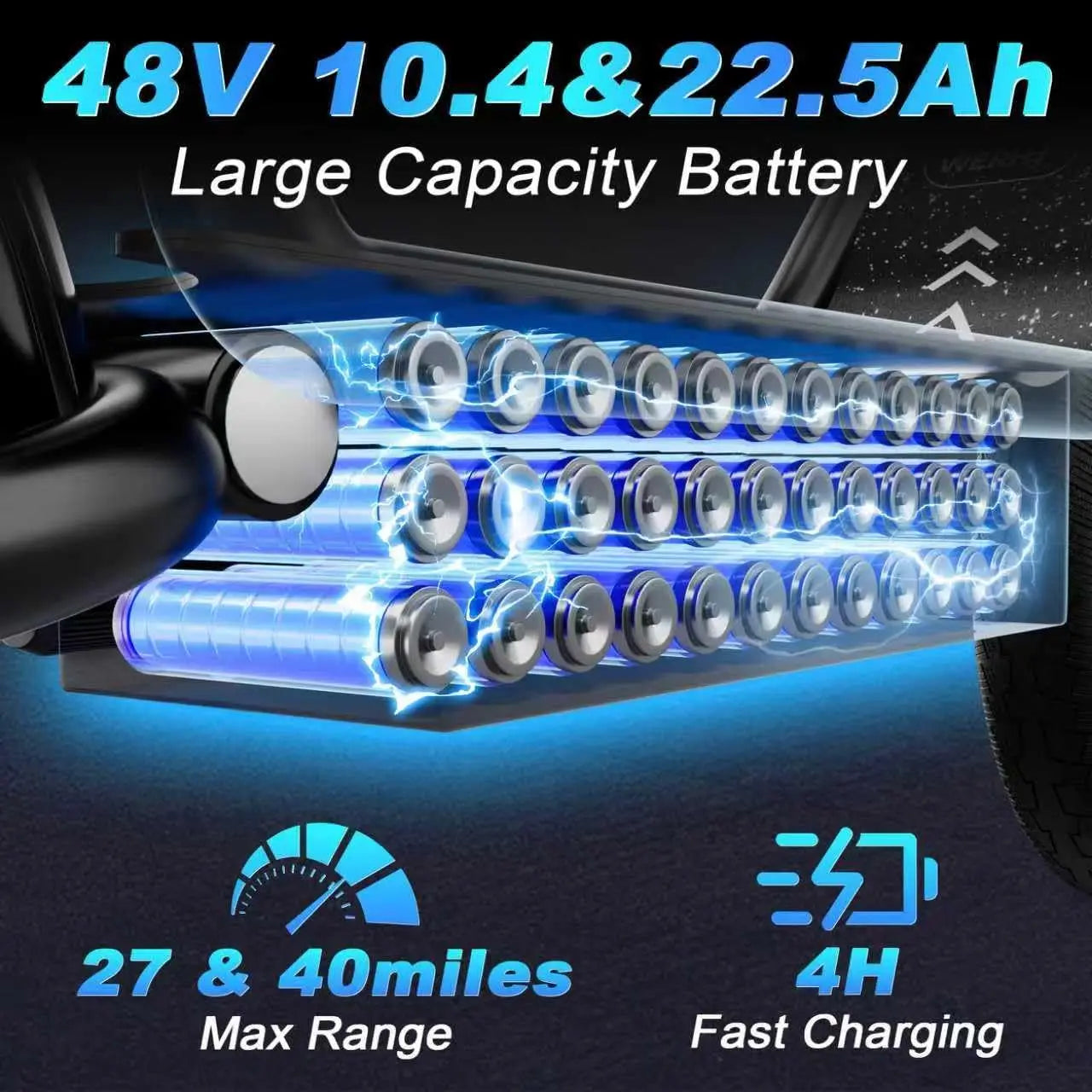 AOVOPRO 14" Electric Bicycle with Box 27/40Miles Max Range 22MPH Top Speed with Dual Suspension Foldable Adult Ebike