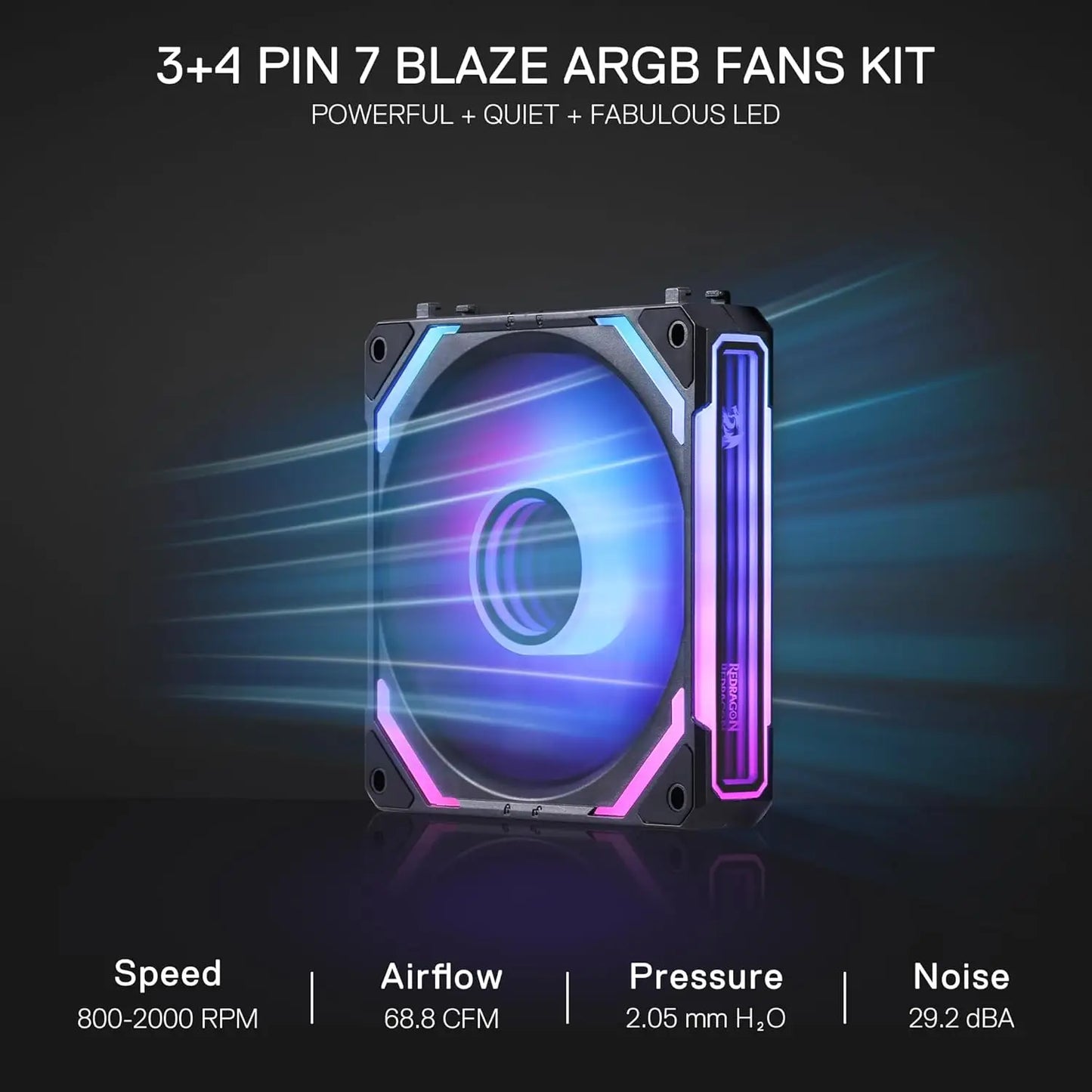 Redragon PC Case Fan GCF012 Standard 120mm