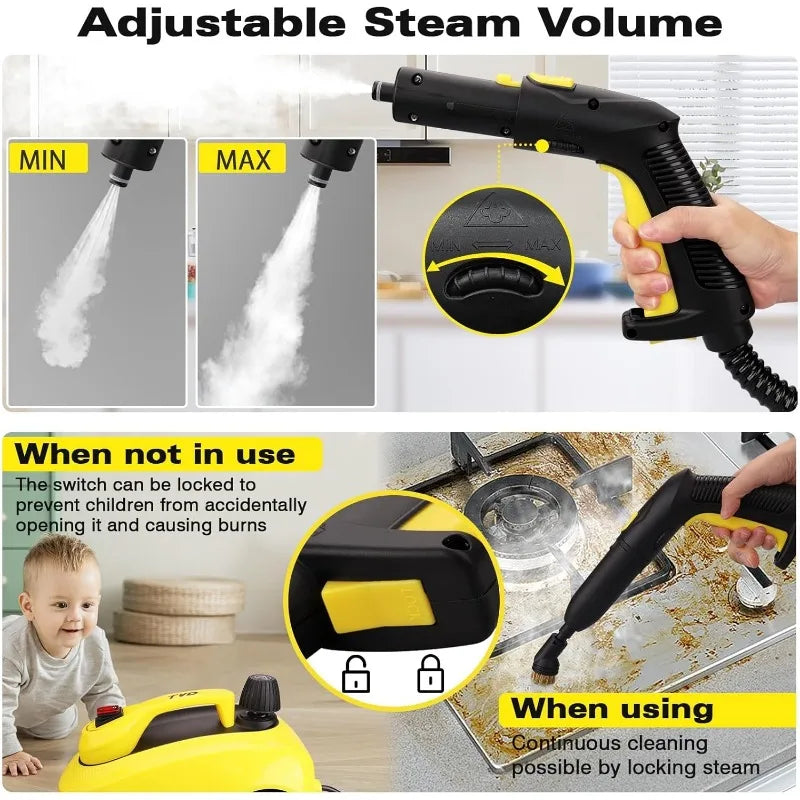 TVD Steam Cleaner, Heavy Duty Canister Steamer