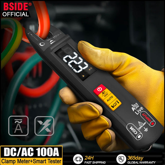 BSIDE U0 Digital Clamp Meter Fork DC AC 100A