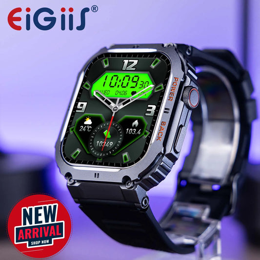 EIGIIS Military Smart Watches For Men Bluetooth Call