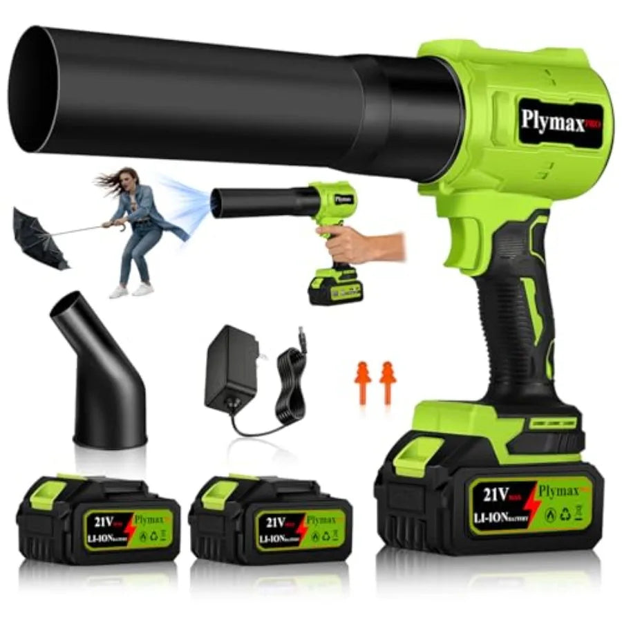 PLYMAX Cordless Leaf Blower, Electric Leaf Blower