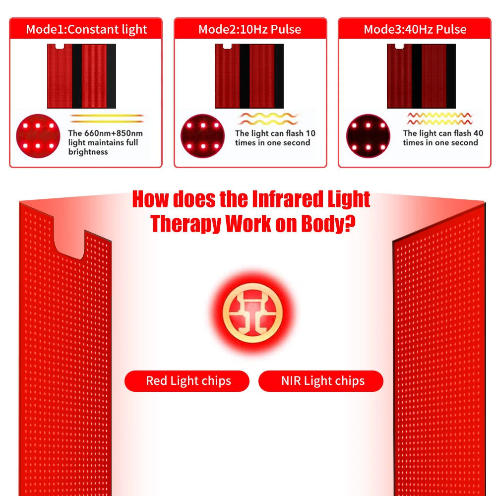 71" Red Light Sleeping Bag Full Body Relax LED Red Light Blanket