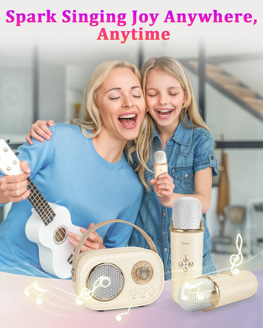 PRUNUS Mini Karaoke Machine for Kids & Adults