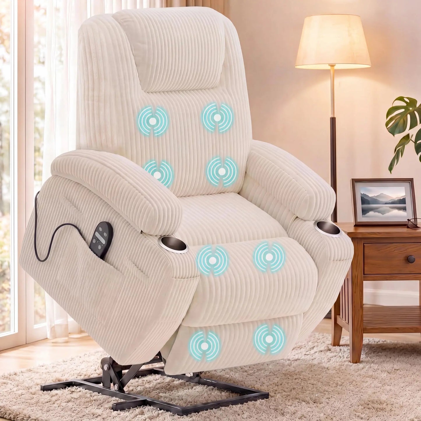 Flamaker Power Lift Chair Massage Recliner Chairs for Seniors