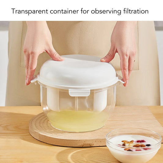Qiilu Yogurt Whey Separator Strainer Filter Round Large Capacity