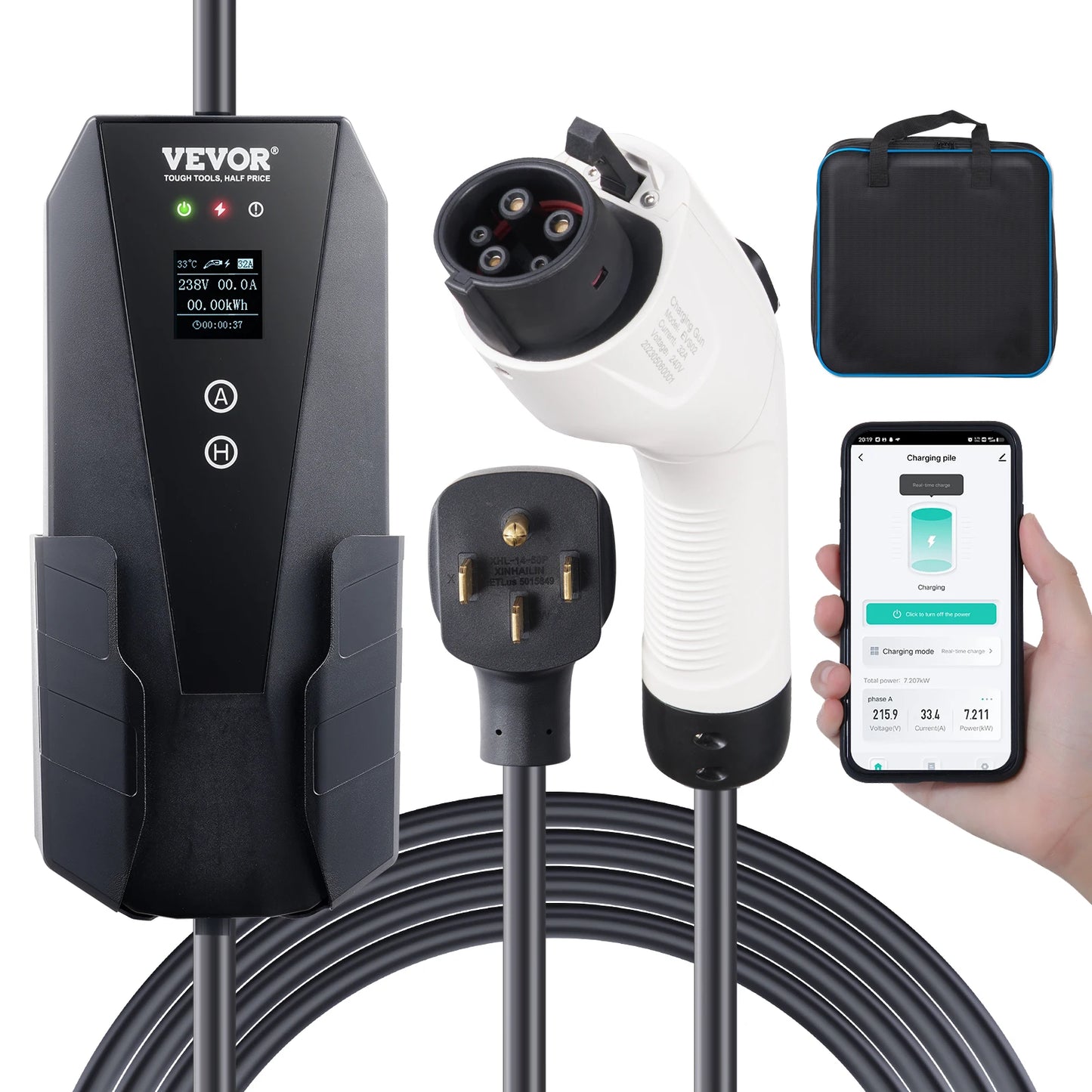 SucceBuy Level 2Portable EV Charger 32Amp 240V