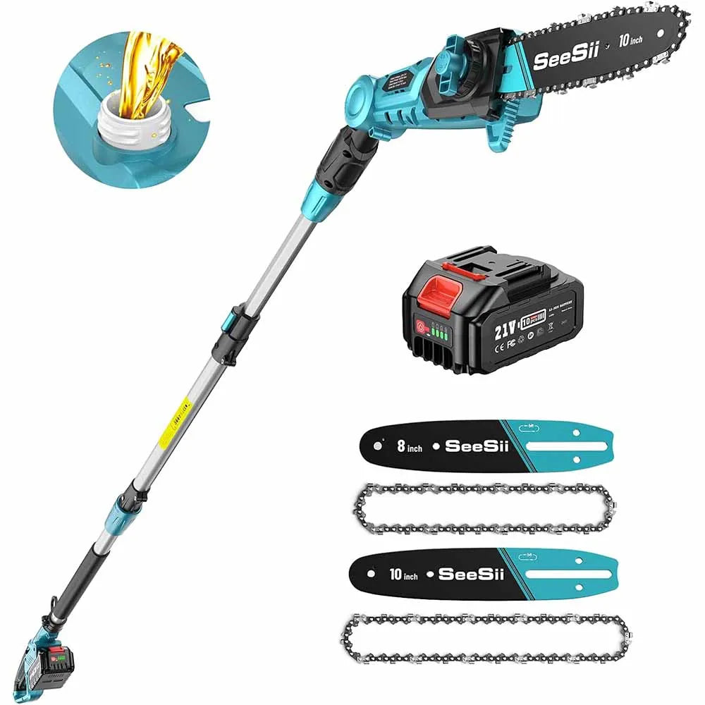 Seesii 10''& 8'' Cordless Electric Pole Saws