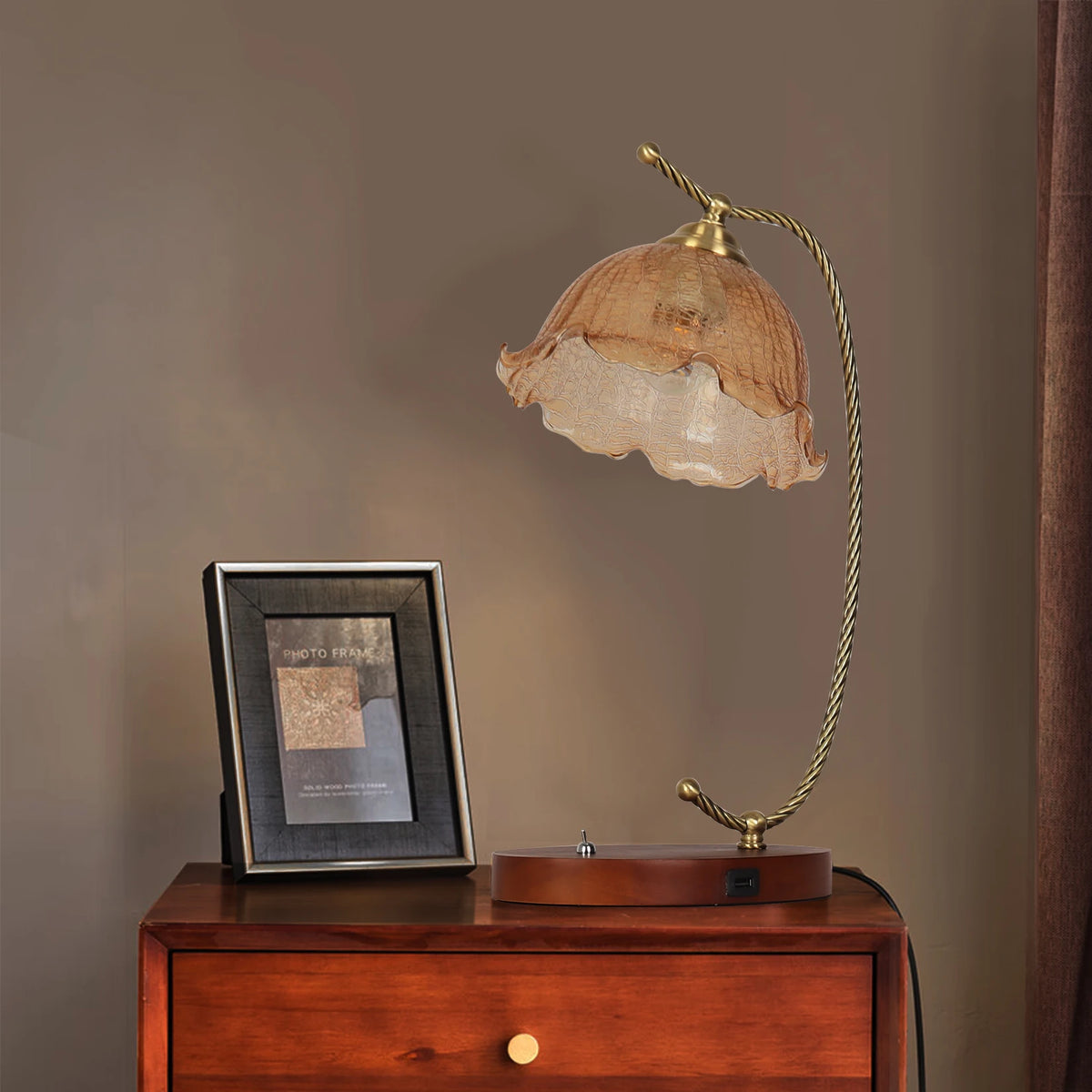 Mid-Century Bedside Table Lamp