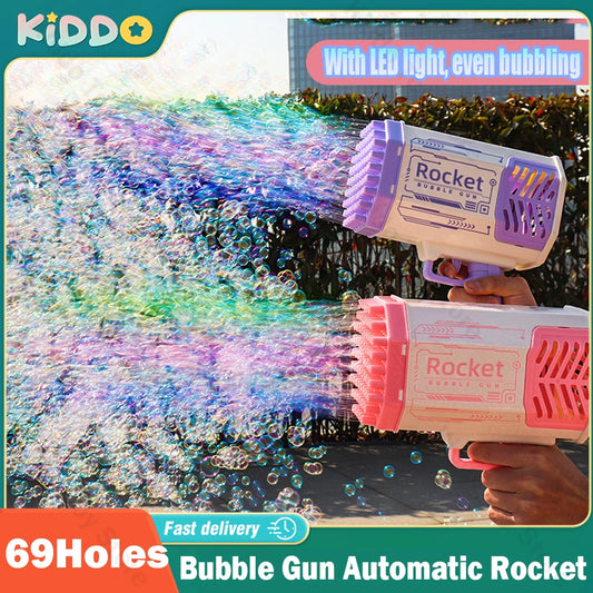 CONUSEA 69Holes Bubble Gun Automatic Bubbles Machine