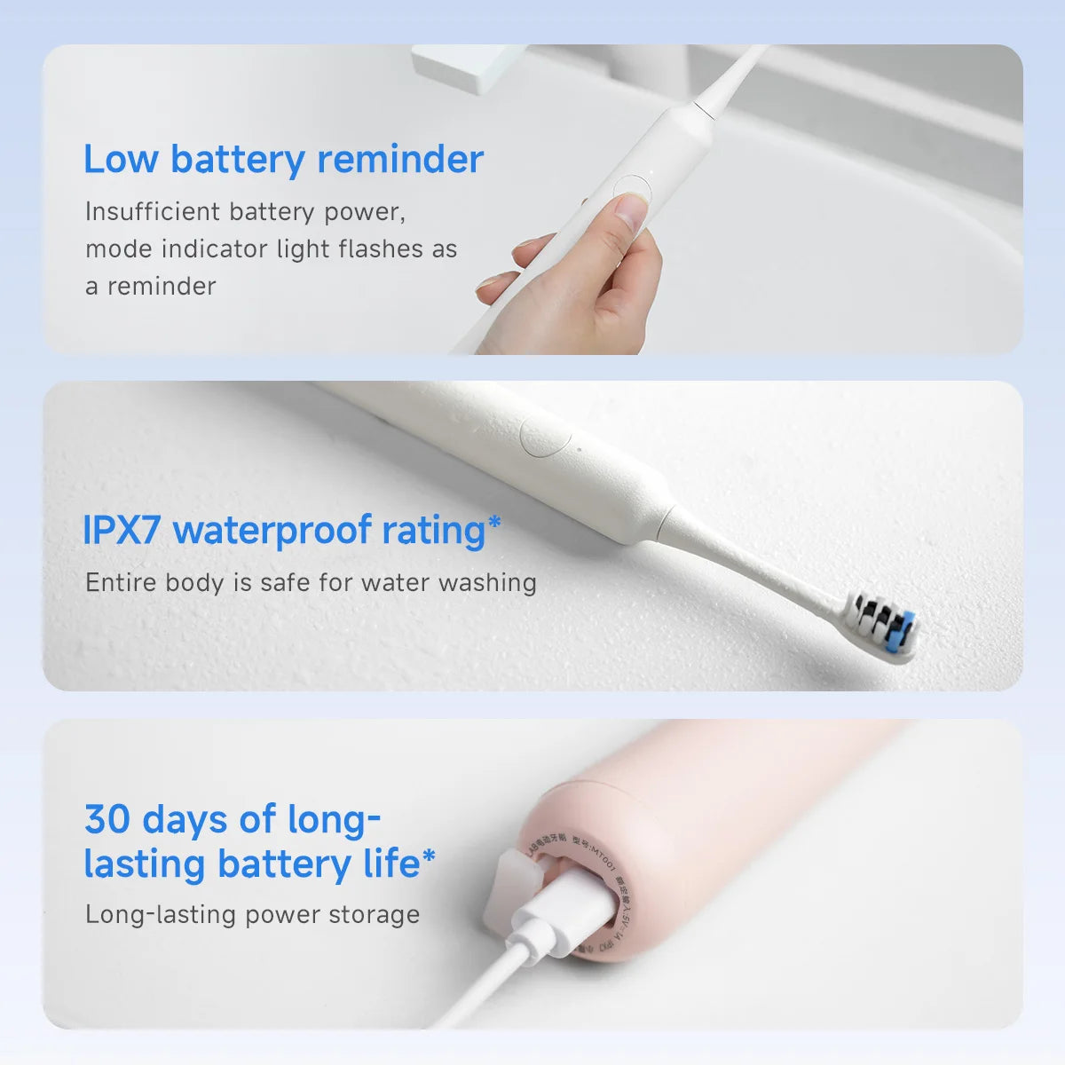 DOCOLAB Sweeping Vibration Sonic Electric Toothbrush