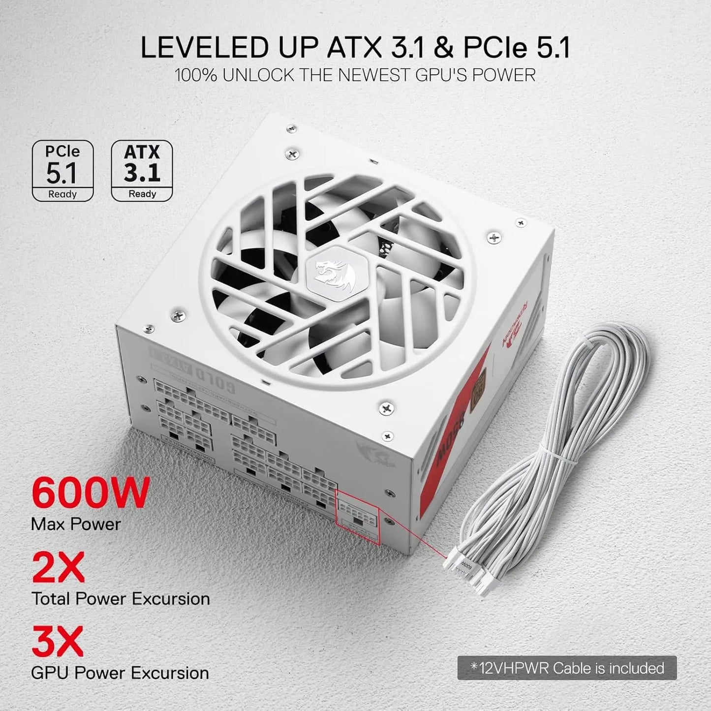 Redragon Power Supply RGPS-850W PRO 80+ Gold