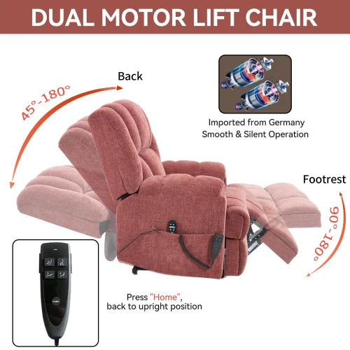 Power Lift Recliner Dual Motor Heat Massage