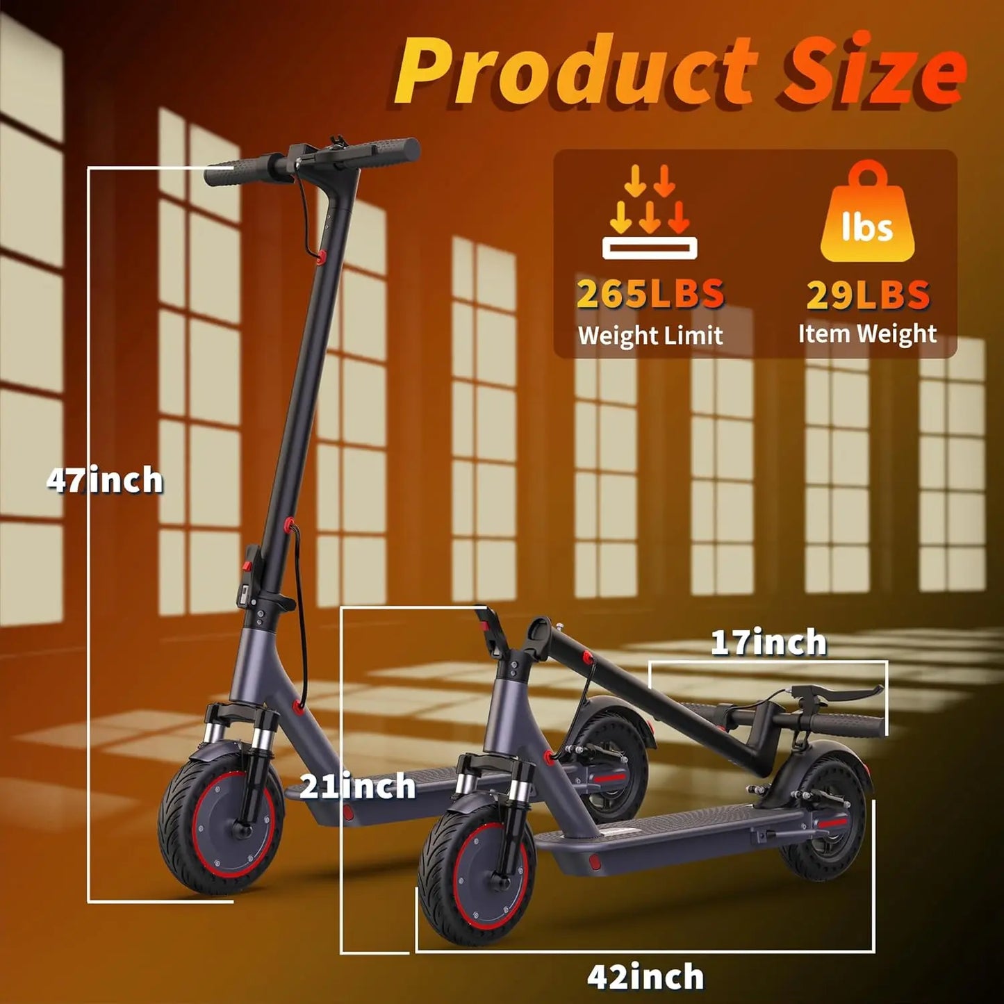 2026 NEW AOVOPRO 10‘’ Electric Scooter for Adults,500W Powerful Motor