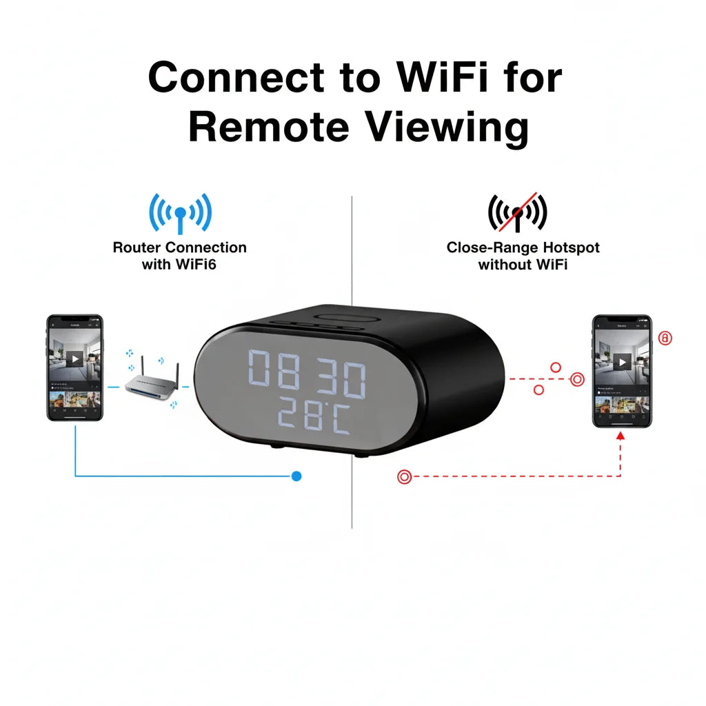 4K Ultra HD Clock Camera WiFi Indoor Security Camera