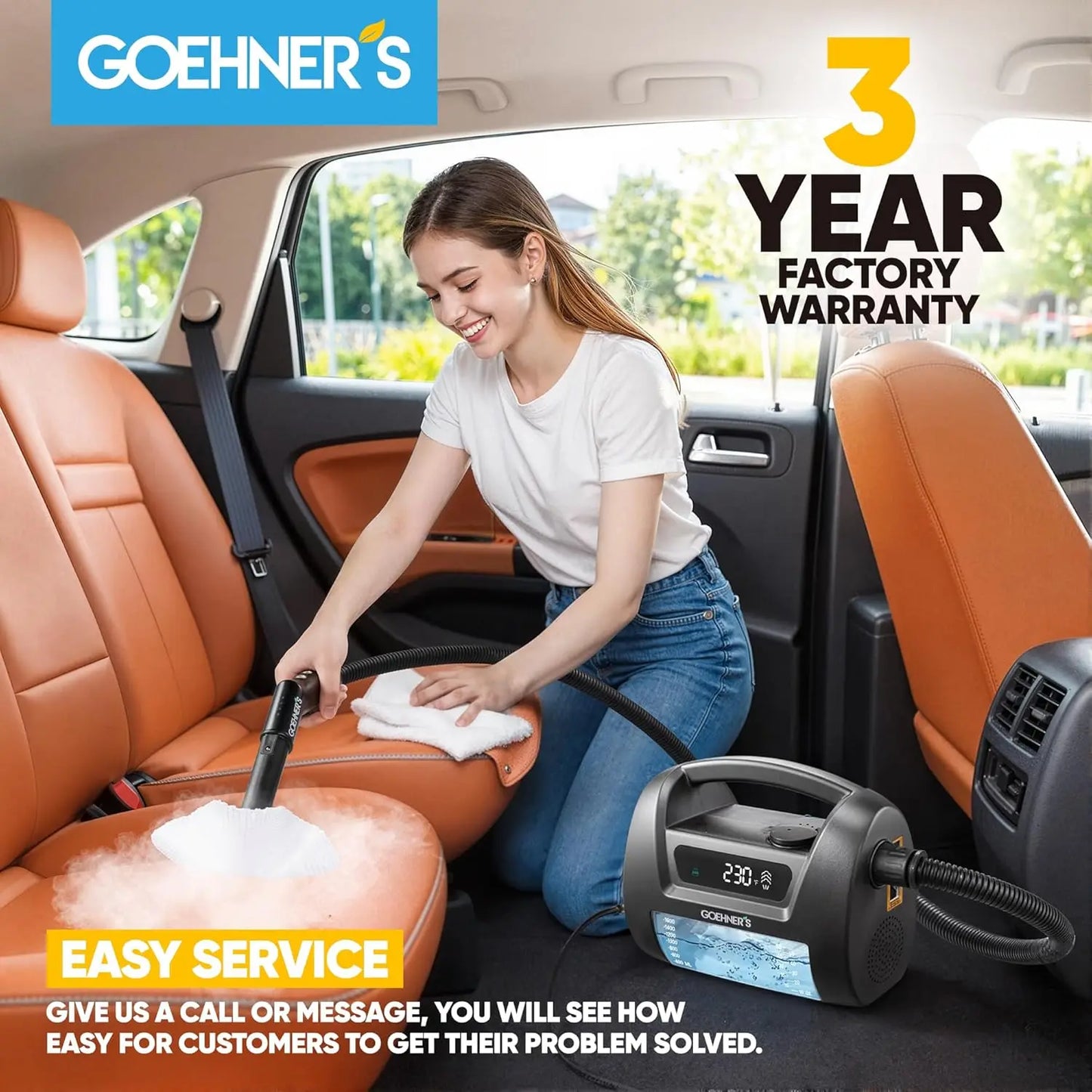 GOEHNER Handheld Steam Cleaner for Home