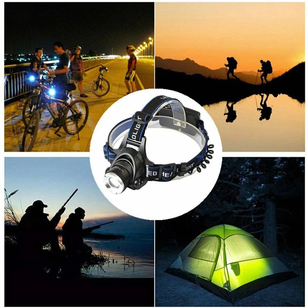 Rechargeable LED Headlamp, Bright Head Light Set