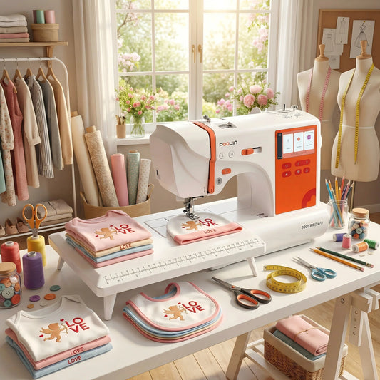 POOLIN EOC03 2-in-1 Embroidery Sewing Machine