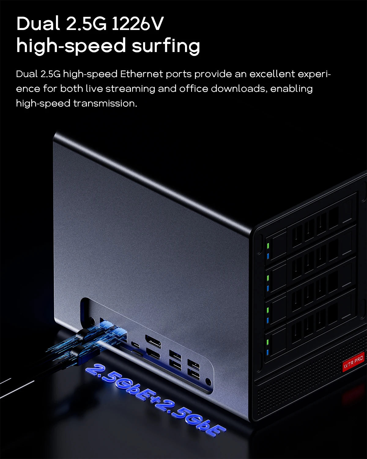 Aoostar Ryzen 7 5825U 4Bay Nas Mini Pc, No Ram No Ssd