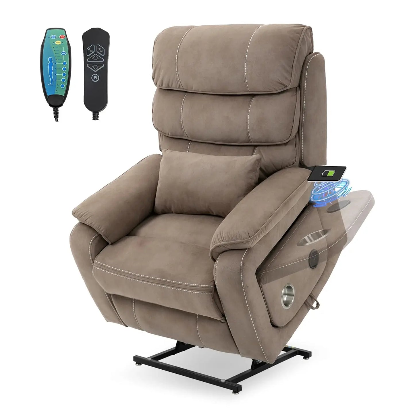 Large Power Lay Flat Lift Chair Oversized Recliner