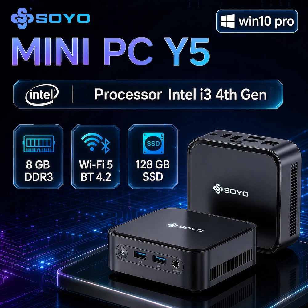 SOYO Mini PC Y5 Intel Core I3 4030U 8GB RAM 128GB ROM