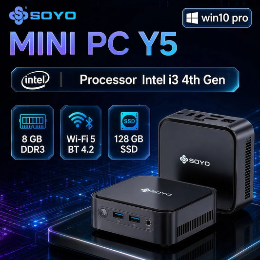 SOYO Mini PC Y5 Intel Core I3 4030U 8GB RAM 128GB ROM