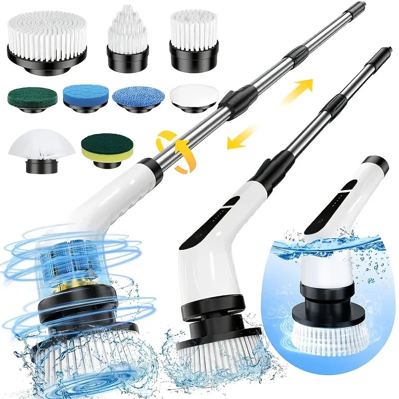 AHTOSKA 9-in-1 Electric Rotating Cleaning Brush