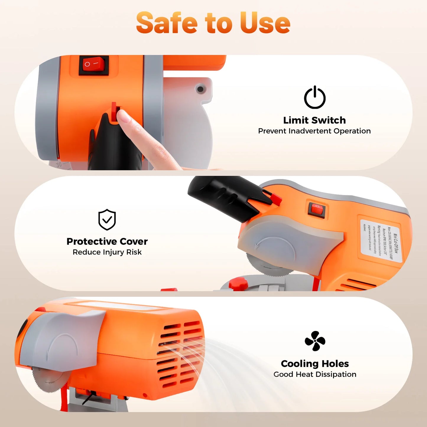 Mini Cut Off Saw 90W 220V/110V Benchtop Cutting Machine