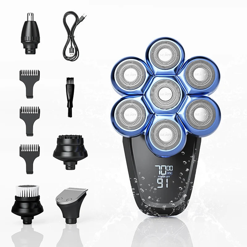 Sejoy 6-in-1 7D Head Shavers for Bald Men Electric Razor