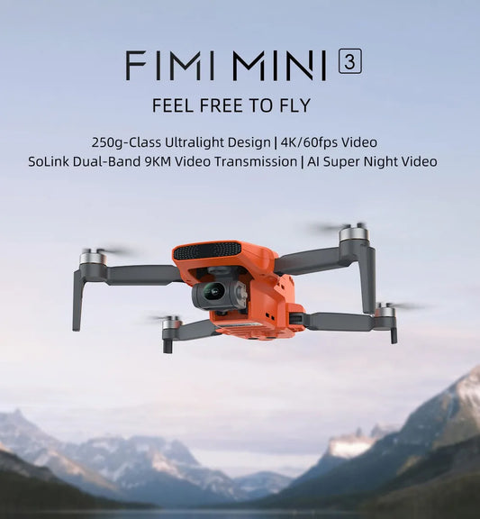 FIMI Mini 3 4K GPS drone with 3-Axis Gimbal 249g 4K/60FPS 48MP