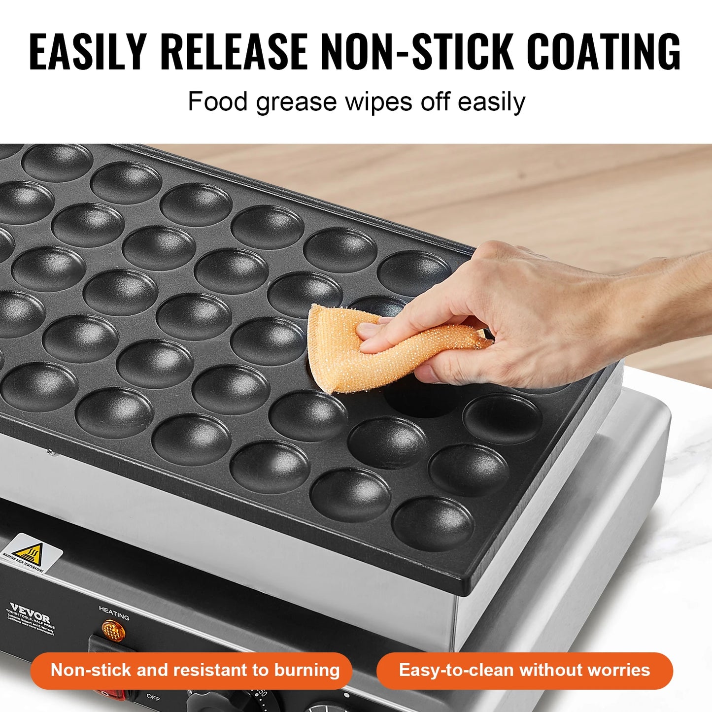 SucceBuy 50Pcs Mini Dutch Pancake Maker, Waffle Maker