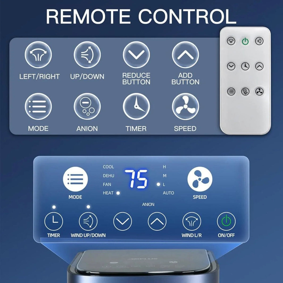 AIRPLUS 12000 BTU Smart Portable Air Conditioner for Bedroom